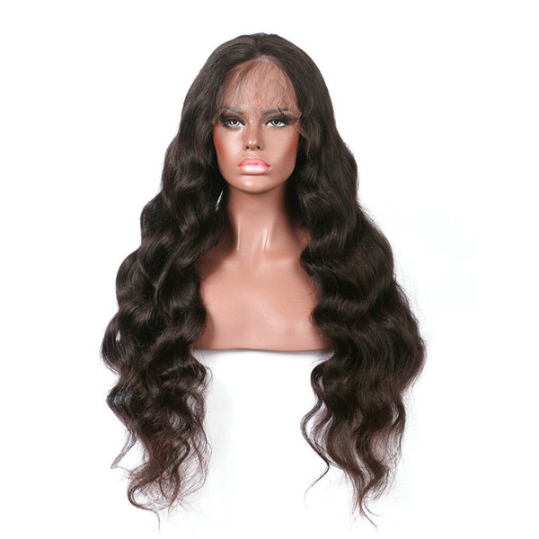 Premier Glueless Lace Front Wigs With Natural Hairline Indian Remy Hair 150% Density Body Wave For American