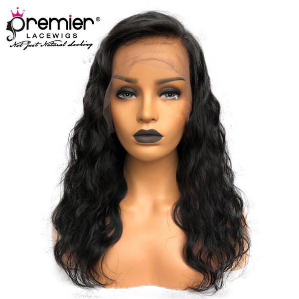 Premier Top Quality Full Lace Wigs Pre-plucked Bleached Knots Natural Hairline Brazilian Virgin Hair Body Wave Wigs