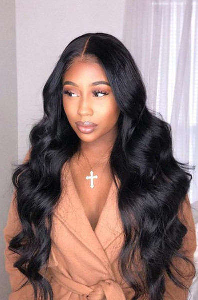 Full Lace Human Hair Wigs Brazilian Remy Hair Big Wave Wigs Pre-plucked Bleached Knots Natural Hairline With Babyhair