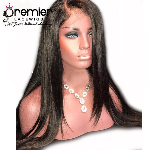 Premier Affordable Lace Wigs Glueless Lace Front Wigs With Natural Hairline Pre-plucked Indian Remy Hair 150% Density Yaki For American