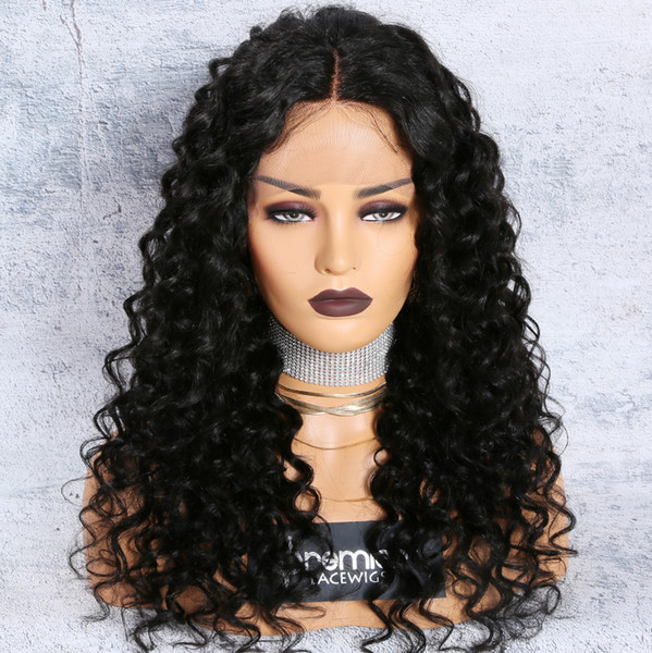 8a Lace Front Wigs Brazilian Remy Human Hair Loose Curly Natural Hairline Preplucked With Baby Hair