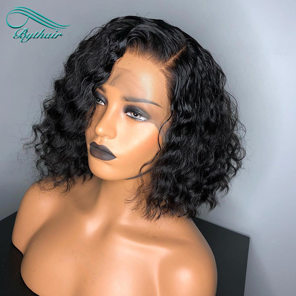 High Quality Curly Glueless Lace Front Human Hair Wigs with Baby Hair Brazilian Full Lace Wigs for African Americans Bythair Wig