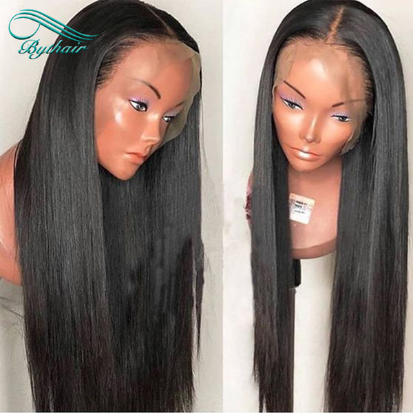 360 Lace Front Human Hair Wigs Brazilian Virgin Hair Silky Straight Pre-plucked Bleached Knots Human Hair 360 Lace Wigs With Baby Hairs