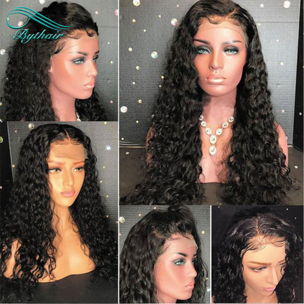 Deep Curly 360 Human Hair Lace Wigs Brazilian Virgin Hair Pre-plucked Bleached Knots 360 Lace front Wigs With Baby Hairs For Black Women