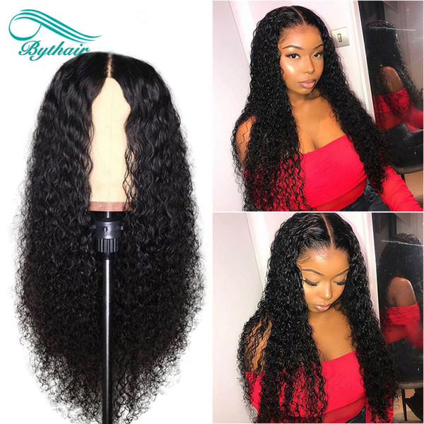 High Density Peruvian Virgin Hair Water Wave Glueless Lace Front Human Hair Wigs Pre Plucked Hairline Lace Front Wig With Baby Hair Bythair