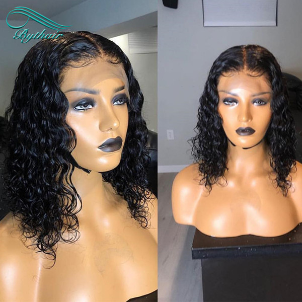 Pre Plucked Curly Lace Front Human Hair Wigs 130% 150% Density Brazilian Virgin Hair Bleached Knots Full Lace Wigs With Baby Hairs