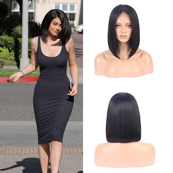 150% Lace 13x4 Short Bob Brazilian Lace Front Human Hair Wigs For Black Women With Baby Hair Straight Full End Lace Frontal Wig