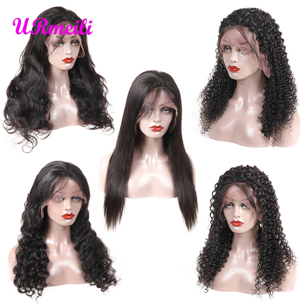 360 Lace Front Human Hair Wigs For Black Women Brazilian Straight Body Wave Kinky Curly Loose Wave Deep Wave Virgin Hair 150% Density