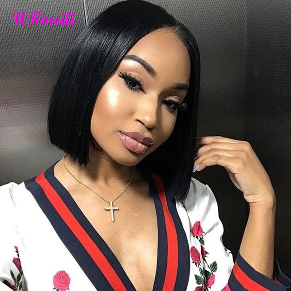 bob wigs for black women Short lace front human hair wigs Glueless 13x4 Pre Plucked DHgate perruque Brazilian Straight human hair ombre wigs