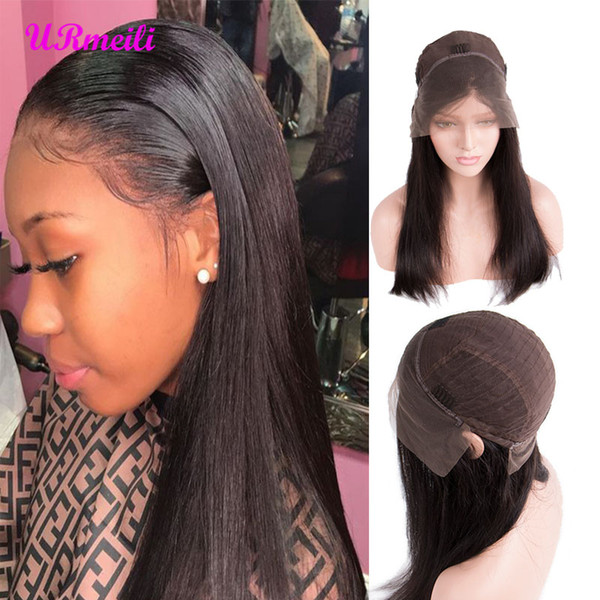 human hair lace front wigs For Black Women Lace Wigs Brazilian Remy Viagin Straight hair Wig With Baby Hair 150% Density Lace Wig