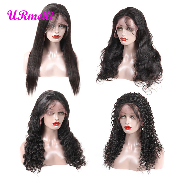 360 Lace Front Human Hair Wigs For Black Women Indain Straight Body Wave Kinky Curly Loose Wave Deep Wave Virgin Hair 150% Density