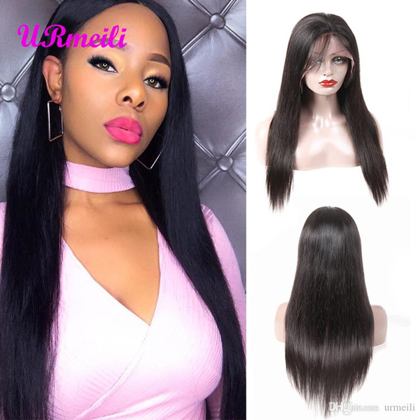 straight human hair wigs for black women 10A Mongolian virgin hair Perruques de cheveux humains 150% Density 13*4 lace front human hair wigs