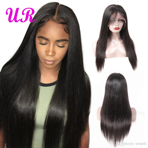 URmeili human hair Lace Frontal wigs Brazilian Straight virgin human hair lace front wigs for black women 150% Density cheap human hair wigs