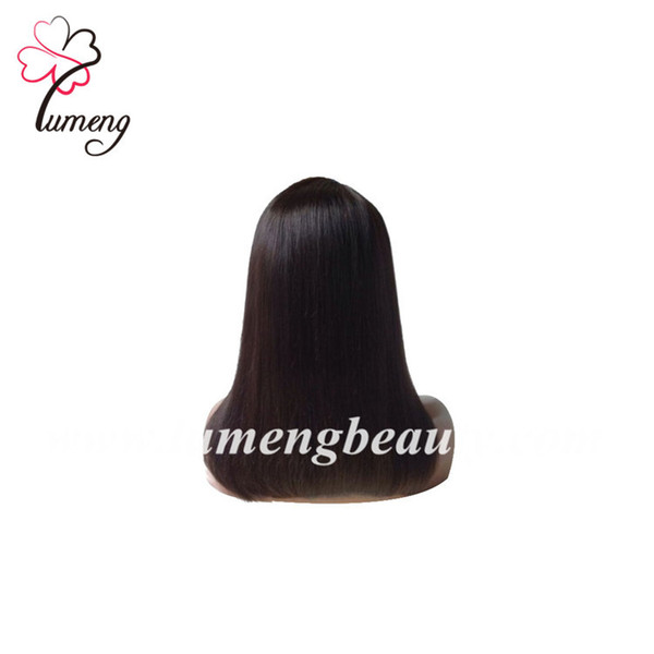 Straight Brazilian Virgin Human Hair Black Full Lace Human Hair Wigs 130 Density With Baby Hair Top Quanlity Full End Bob Wigs Top Grade