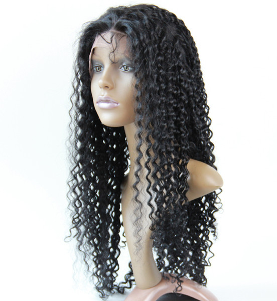 Hair Products Deep Wave Virgin Brazilian Hair Natural Color 8~20 130% Density Full Lace Human Hair Wigs