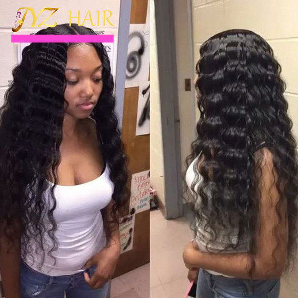 JYZ Glueless Full Lace Wig Brazilian Deep Wave Full Lace Human Hair Wigs For Black Women Best Lace Front Wig With Baby Hair