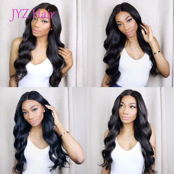 Natural Color Full Lace Wigs Body Wave Human Hair Brazilian Peruvian Malaysian Indian Body Wave Lace Front Human Hair Wigs With Baby Hair