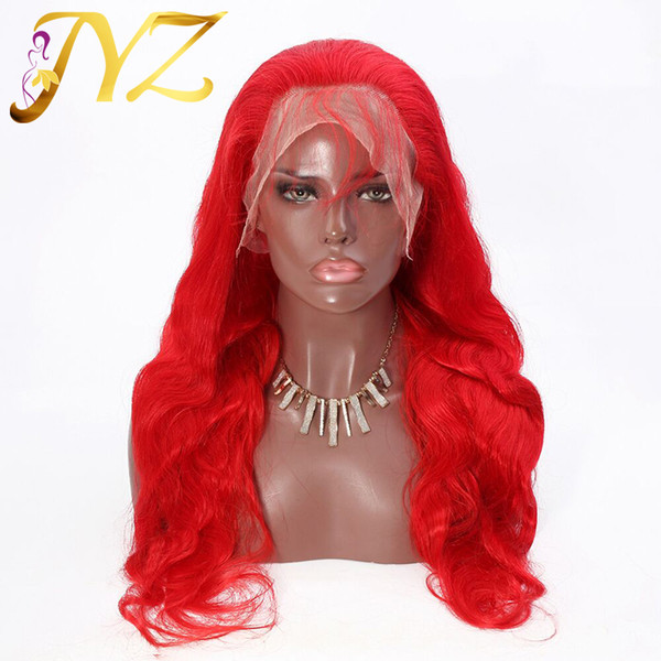 Full Lace Human Hair Wigs Colorful Brazilian Virgin Human Hair Lace Front Wigs Pre-Plucked Red Blue Green Purple Top Grade Full Lace Wigs