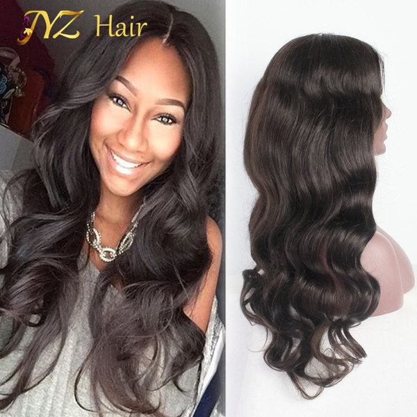 JYZ Full Lace Human Hair Wigs Brazilian Virgin hair Body Wave Human Lace Front Wigs Fashion Body Wave Hair With Adjustable Strands