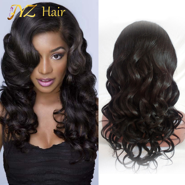 JYZ Quality Loose Wave Peruvian Gluless Full Lace Wigs Front Lace Wigs 100%Virgin Hair Full Lace wigs Human Hair With Baby Hair