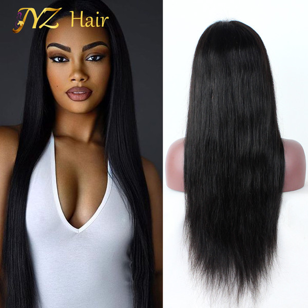 JYZ Peruvian Glueless Full Lace Wig Full Lace Human Hair Wig For Black Women Virgin Straight Lace Front Wig Peruvian Human Hair