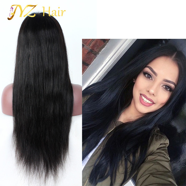 JYZ Full Lace/Front Lace Malaysian Human Hair Wigs With Baby Hair Glueless Full Lace Wigs Malaysian Virgin Silky Straight Human Hair