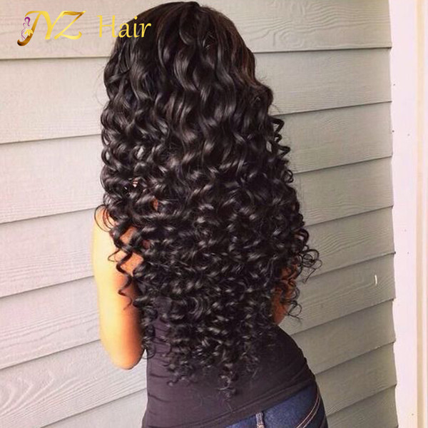 JYZ Lace Front Human Hair Wigs 130% Density Full Lace Human Hair Wigs For Black Women Brazilian Deep Wave Curly Lace Front Wig