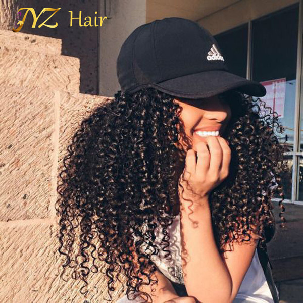 JYZ Cheap 130% Density Long Kinky Curly Full Lace Wig Virgin Mongolian Lace Front Wig Kinky Curly Human Hair Wigs For Black Women