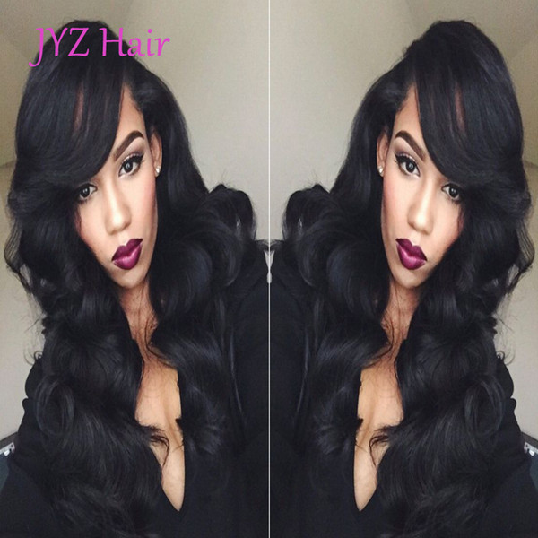 Malaysian Top Grade Body Wave Glueless Full Lace Wig Brazilian Indian 100% Unprocessed Virgin Human Hair With Baby Hair Lace Front Wigs