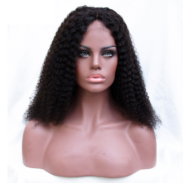 Natural Color Lace Front Wigs Deep Curly Full Lace Human Hair Wigs 150 Density Pre Plucked Wig Peruvian Virgin Hair