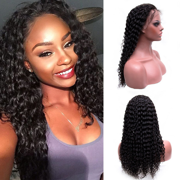 Natural Color Lace Front Wigs Deep Wave Full Lace Human Hair Wigs 150 Density with Baby Hair Pre Plucked Wig