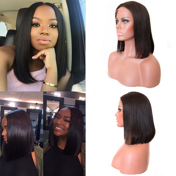 Natural Straight Color Black Lace Front Wigs Full Lace Human Hair Wigs 150 Density with Baby Hair Pre Plucked Wig