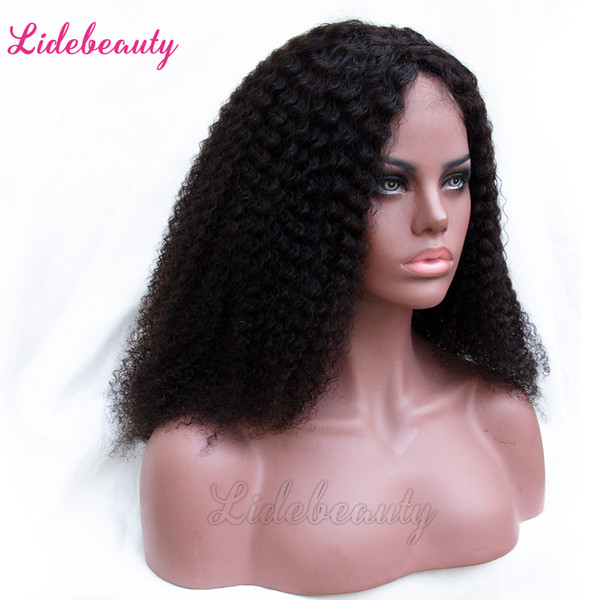 100% Unprocessed Full Lace Human Hair Wigs Malaysian Lace Front Wigs Baby Hair Lace Frontal Deep Curly Hair 150% Density Pre-Plucked Wigs