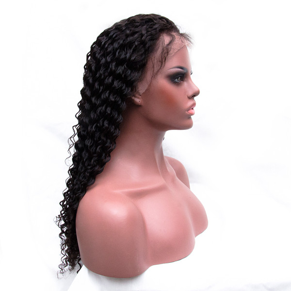 Glueless Full Lace Human Hair Wigs Malaysian Lace Front Wigs Baby Hair 150% Density Pre-Plucked Wigs Lace Frontal Deep Wave Hair