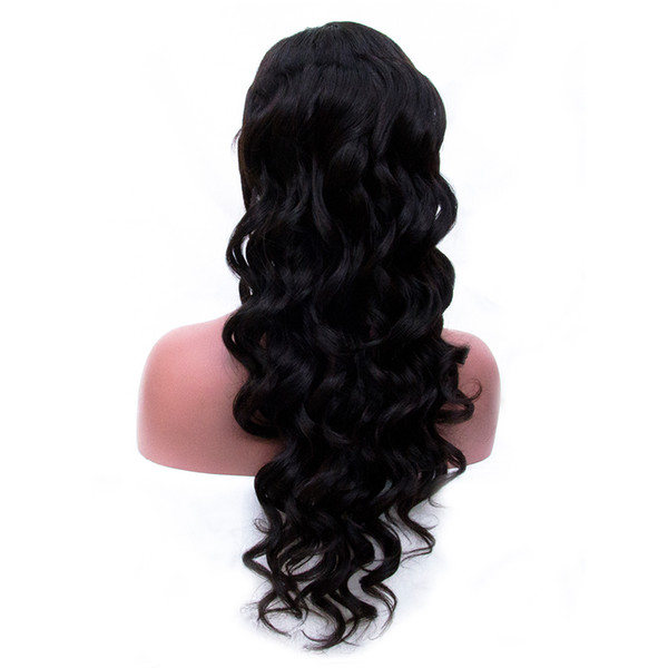 Indian Virgin Hair Natural Black Lace Front Wigs Loose Wave Full Lace Human Hair Wigs for Black Women 150% Density with Baby Hair