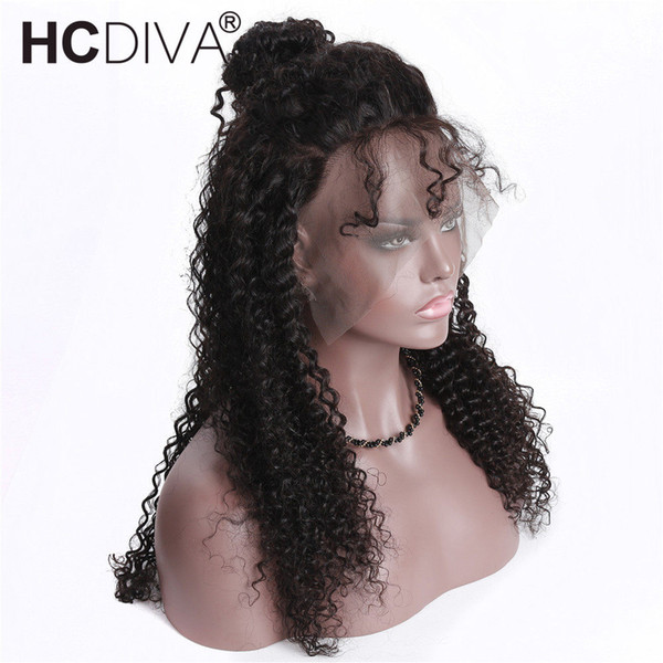 360 Lace Frontal Wig Curly Lace Front Human Hair Wigs Pre Plucked Peruvian Remy 150 Density 360 Full Lace Front Human Hair Natural Color