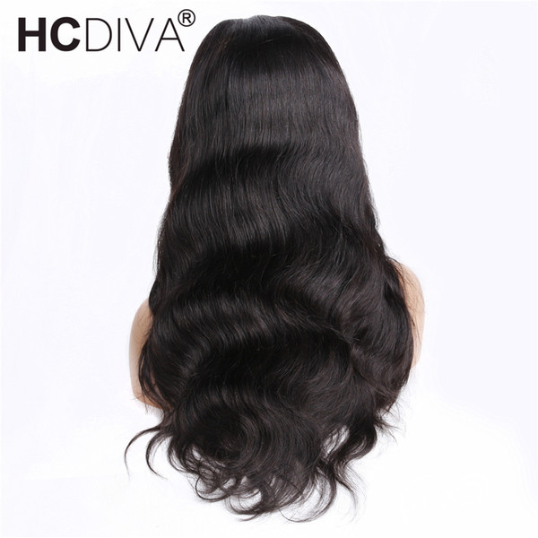 HCDIVA Hair 150% Density 360 Lace Frontal Wig Pre Plucked With Baby Hair 10-24 Inch Body Wave Natural Color Brazilian Human Hair Wigs