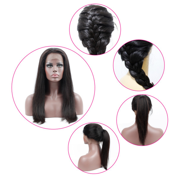 Brazilian Human Hair Wigs for Black Women Lace Front Wig Peruvian Indian Mayalian Hair Wigs Natural Color cheap price 10-24 inch