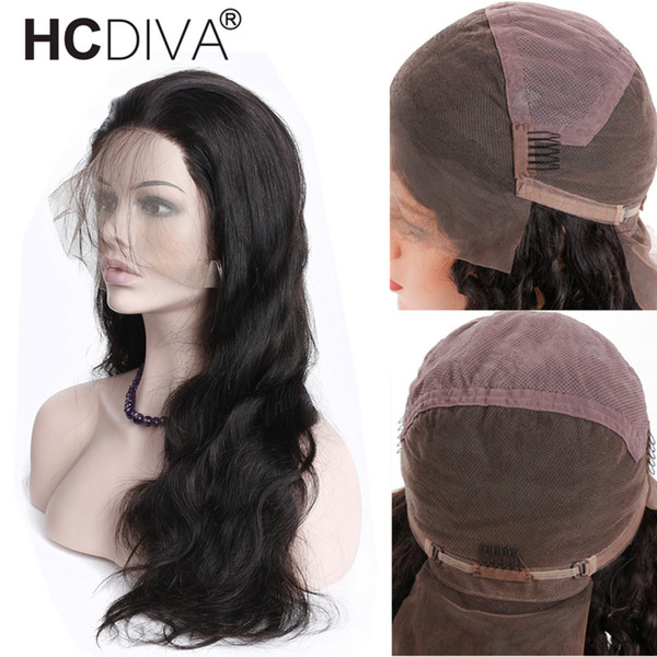 Pre Plucked Full Lace Human Hair Wigs For Black Women 150 Density Full Lace Wigs With Baby Hair Body Wave Lace Front Human Hair Wigs HCDIVA