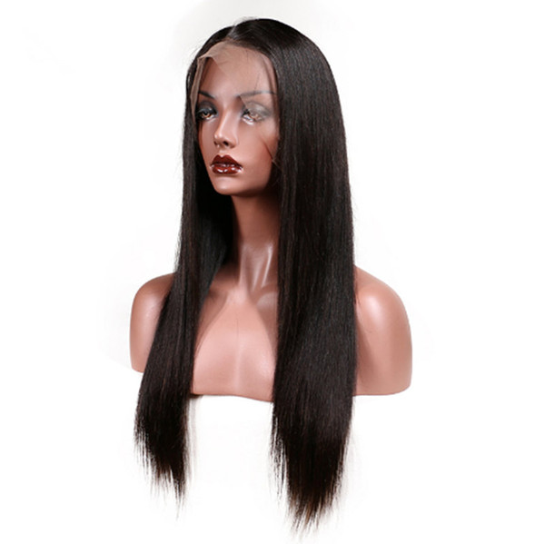 HCDIVA Straight Lace Front Human Hair Wigs For Black Women Glueless Lace Wigs Pre Plucked With Baby Hair Brazilian Remy Hair