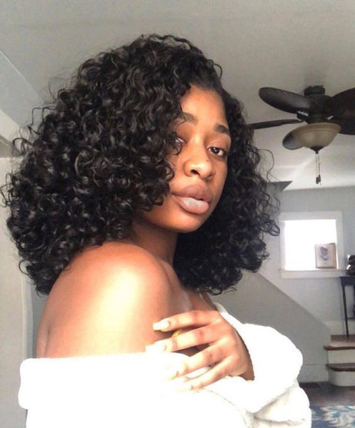 Brazilian Virgin Curly Human Hair Wig Brazilian Short Bob Lace Front Human Hair Wigs For Black Women Full and Thick Fashion Curl Hair