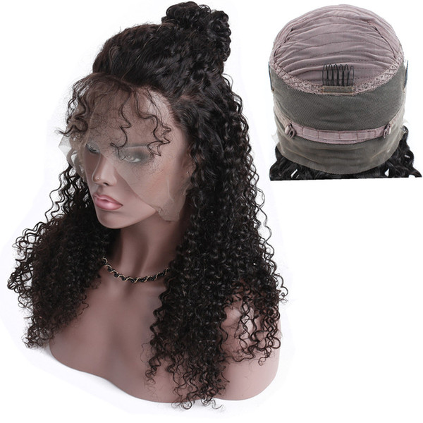 360 Lace Frontal Wigs For Black Women Kinky Curly 130% Density Pre Plucked Brazilian Curly Lace Front Human Hair Wigs Brazilian Remy Hair