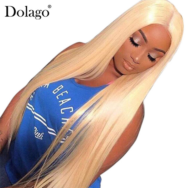 Straight 360 Lace Frontal Wig 150% Density Human Hair Wig 613 Color Pre Plucked With Baby Hair Brazilian Lace Front Wig Dolago Remy