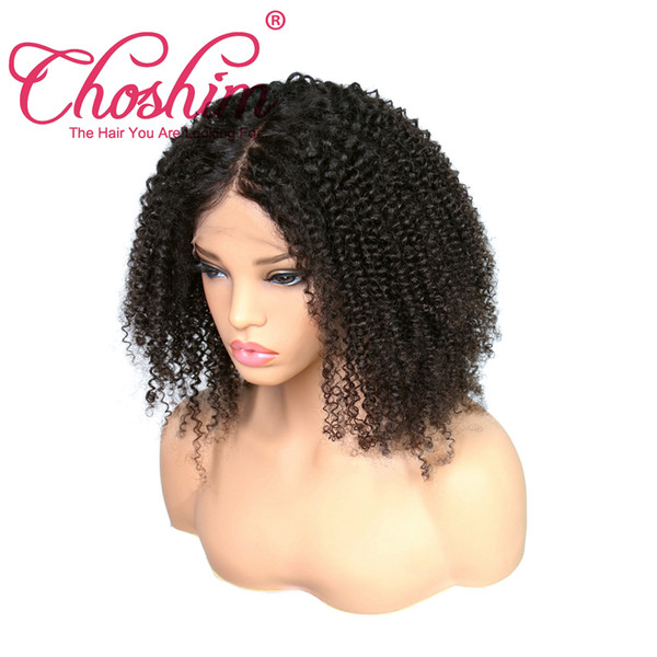 Glueless Kinky Curly Lace Front Human Hair Wigs For Black Women Pre Plucked Brazilian Remy Hair Bleached Knot