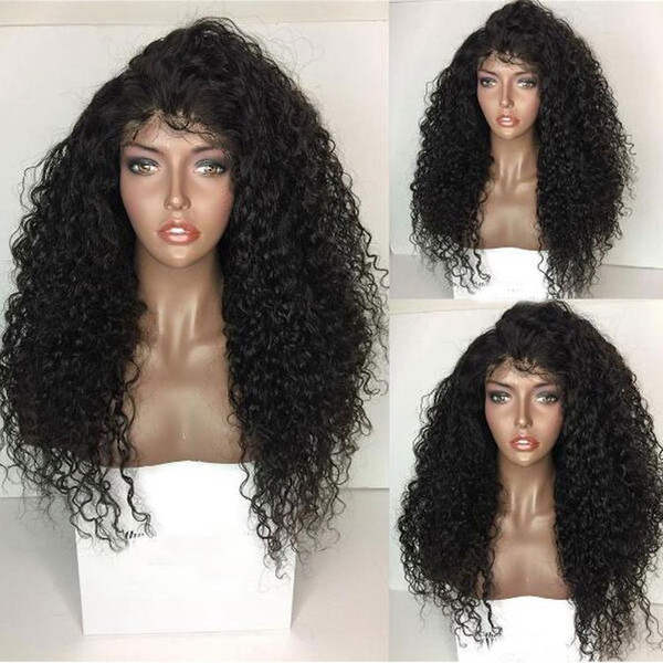 Brazilian Water Wave density250% Lace Front Human Hair Wigs For Women Natural Black Bleached Pre Plucked With Baby Hair Remy King Rosa Queen