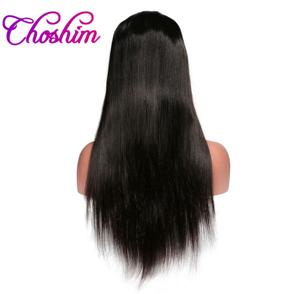 Choshim JK Pre Plucked Full Lace Human Hair Wigs With Baby Hair For Black Women Remy Brazilian Straight Human Hair Wig Natural Hairline