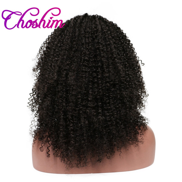 Choshim 130% Density Kinky Curly Lace Front Wig Remy Peruvian Human Hair Wigs For Black Women Pre Plucked Hairline With Baby Hair