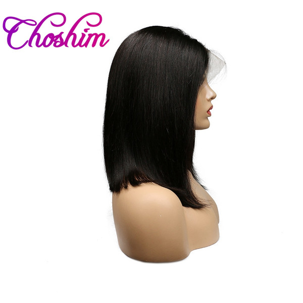 Slove Human Hair Short Bob Wigs For Black Women Brazilian Remy Hair Lace Front Human Hair Wigs Bleached Knots