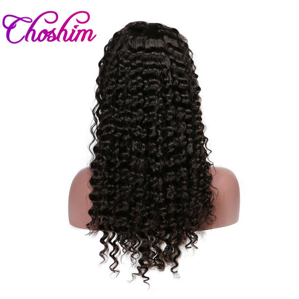 Choshim KL Deep Wave Lace Front Human Hair Wigs Natural Color 1B Brazilian Remy Hair Lace Wigs For Black Women With Baby Hair