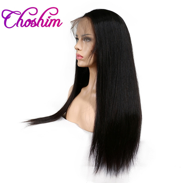 Choshim Slove Straight Wig Full Lace Human Hair Wigs For Black Women Brazilian Human Remy Hair Natural Hairline With Baby Hair Wigs